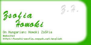 zsofia homoki business card