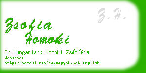 zsofia homoki business card